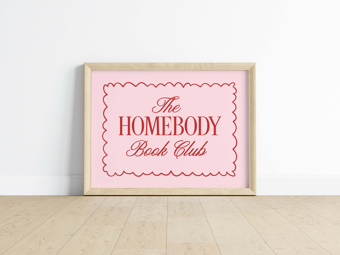 The Homebody Book Club Digital Art Print Download - Pink