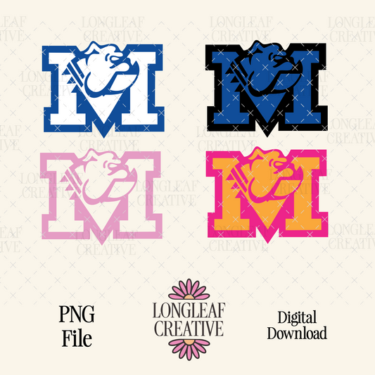 Marbury Bulldogs Logo SVG Bundle - Set of 10 Designs - Marbury Alabama