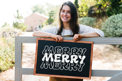 Merry Merry Merry Holiday Christmas SVG Digital Download Design File