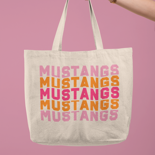 Mustangs Block Letter Mascot SVG Digital Download Design File