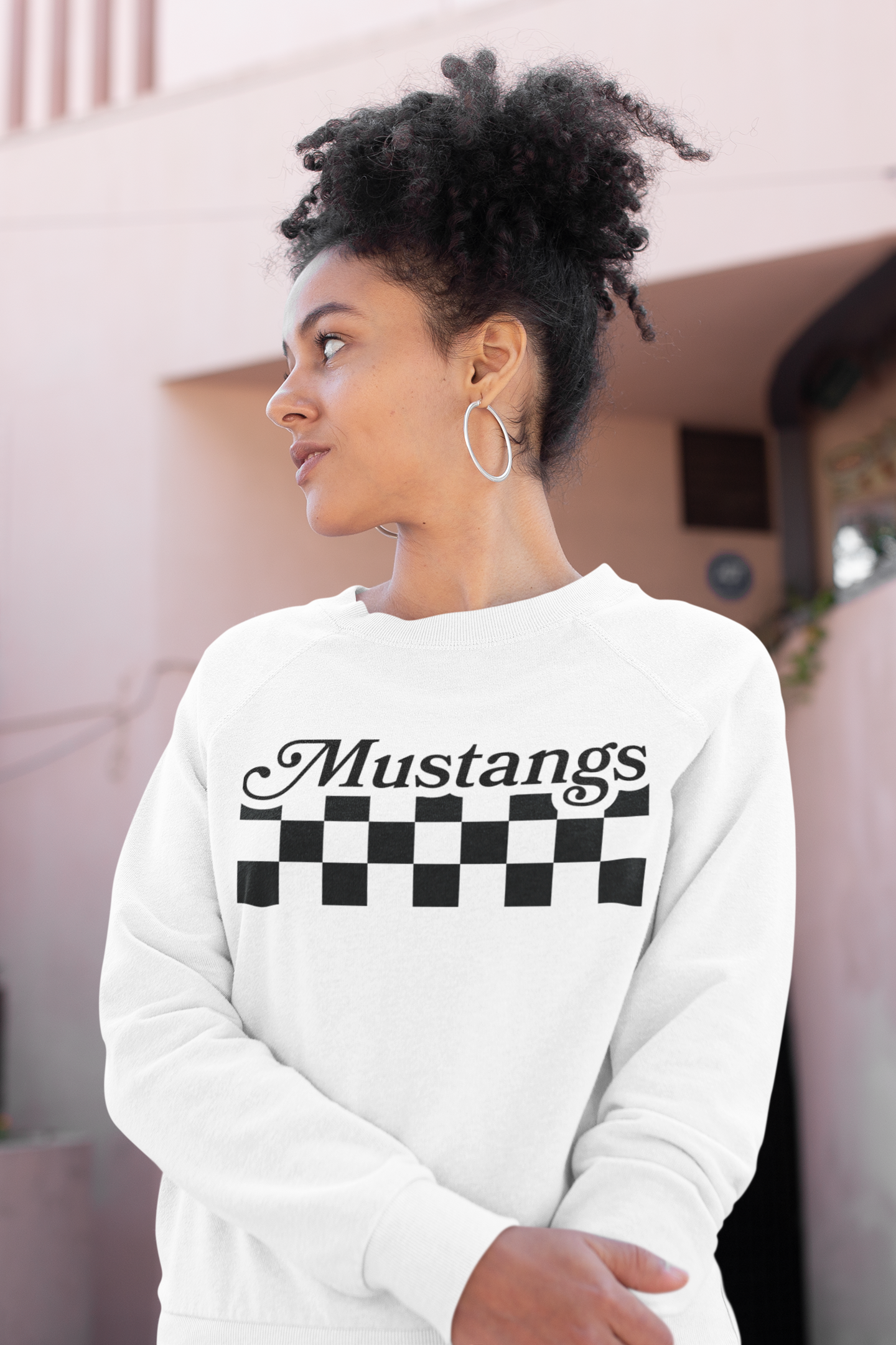 Mustangs Retro Checker Mascot SVG Digital Download Design File