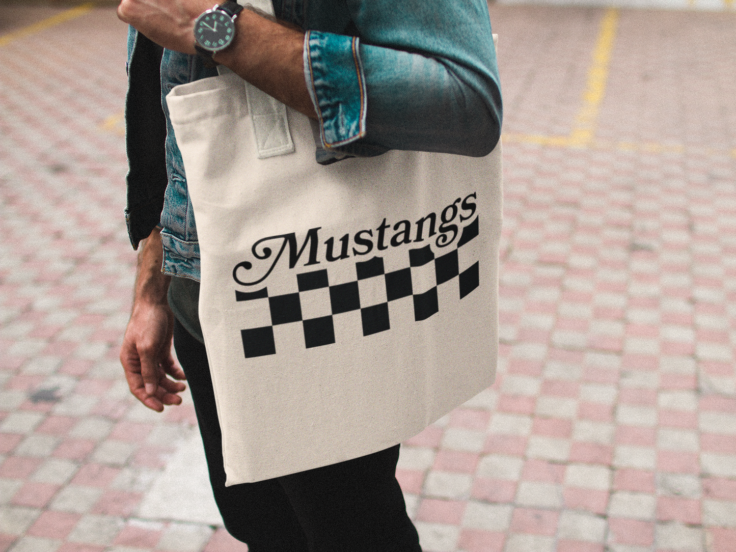 Mustangs Retro Checker Mascot SVG Digital Download Design File