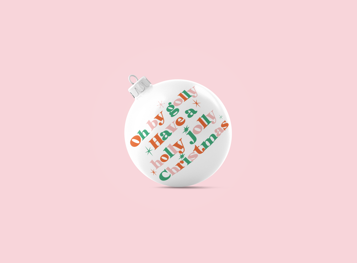 Oh By Golly Have a Holly Jolly Christmas Retro Holiday SVG Digital Download Design File
