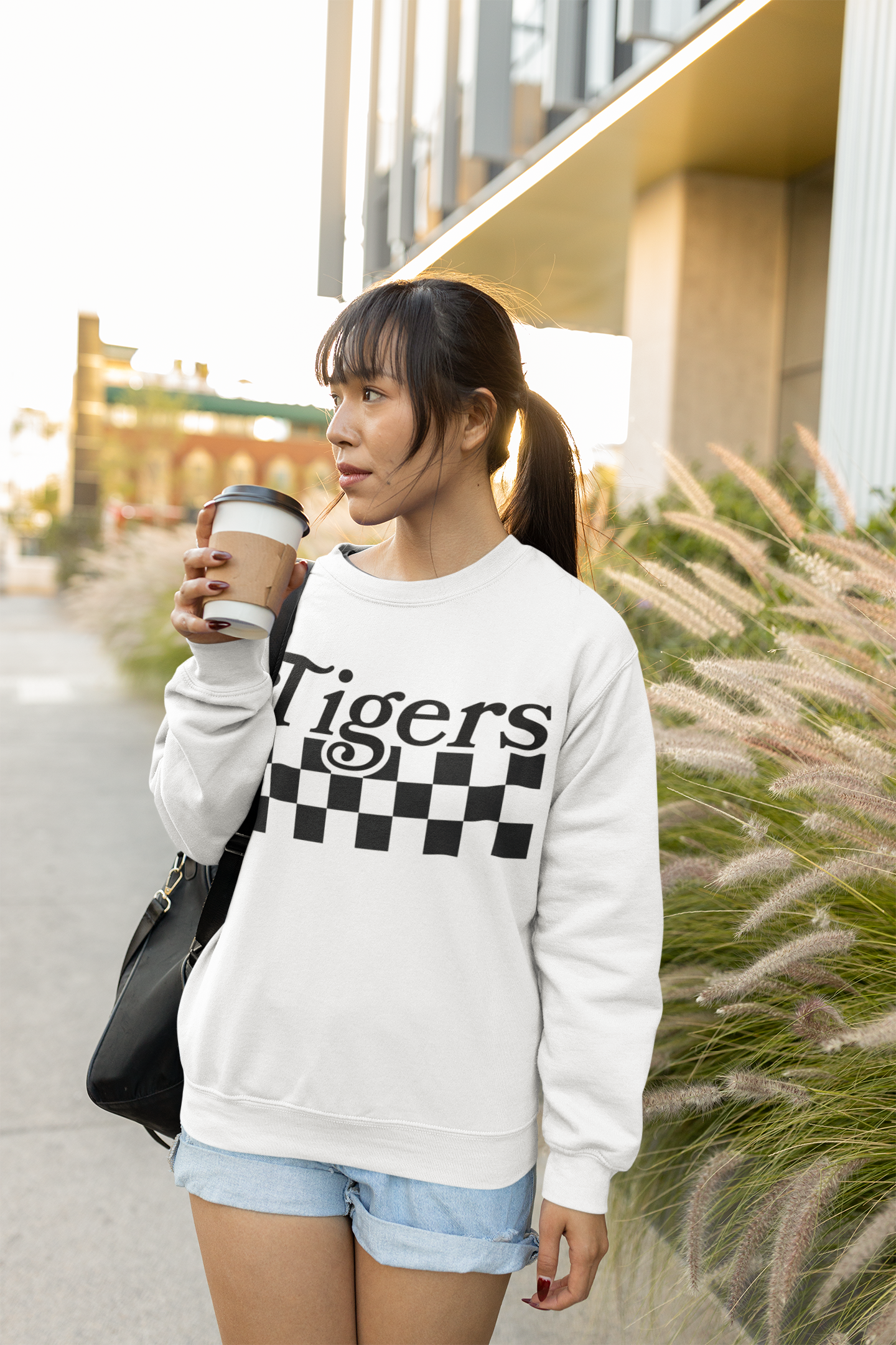 Tigers Retro Checker Mascot SVG Digital Download Design File