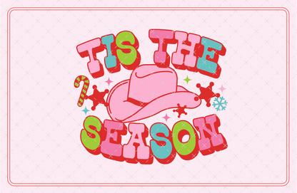 Tis the Season Pink Cowboy SVG Digital Download Design File