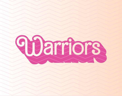 Warriors Mascot Barbie SVG Digital Download Design File