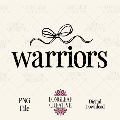 Warriors Bow Mascot SVG Digital Download Design File