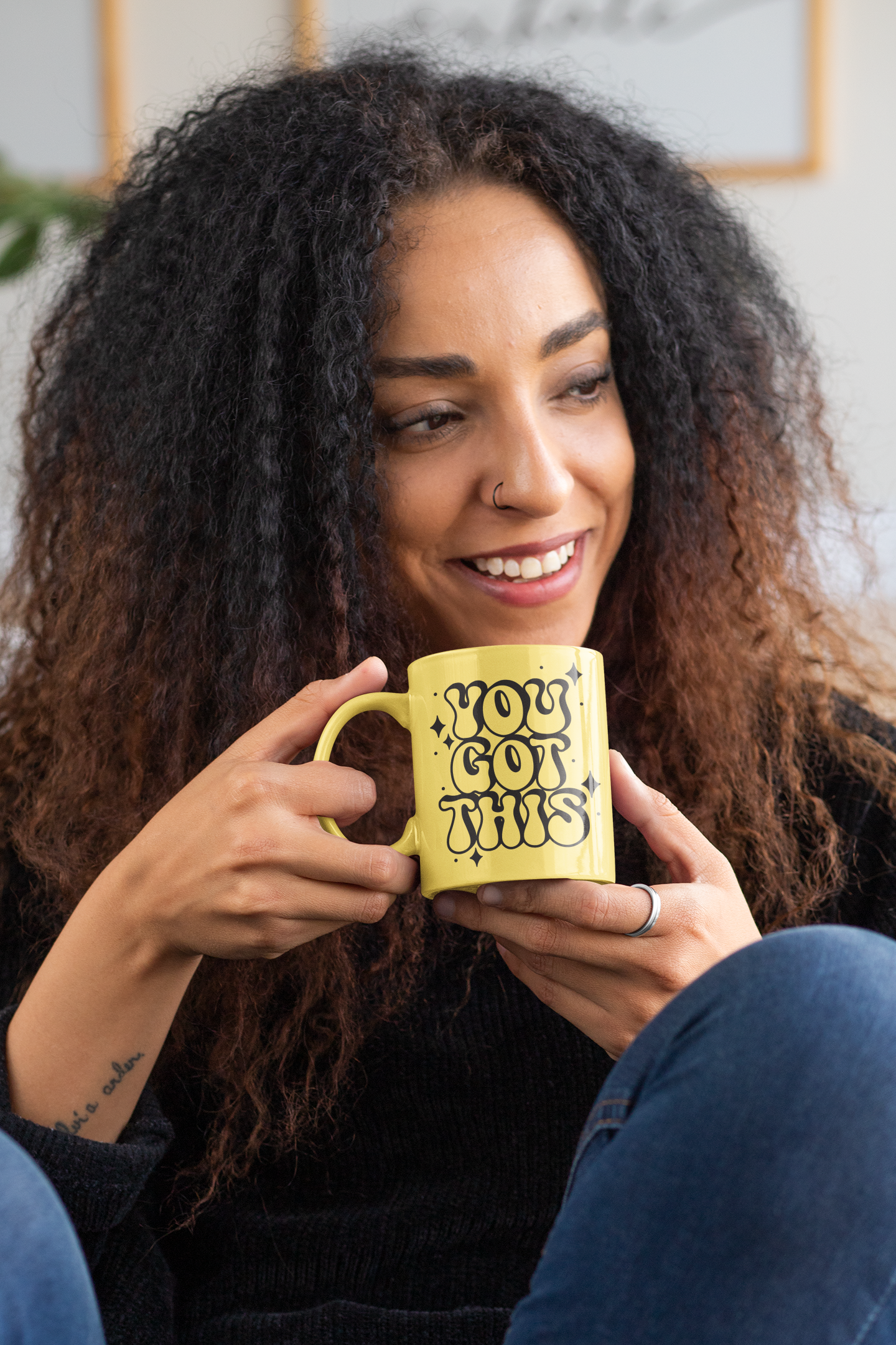 You Got This Coffee Mug Design Retro Groovy Yellow SVG