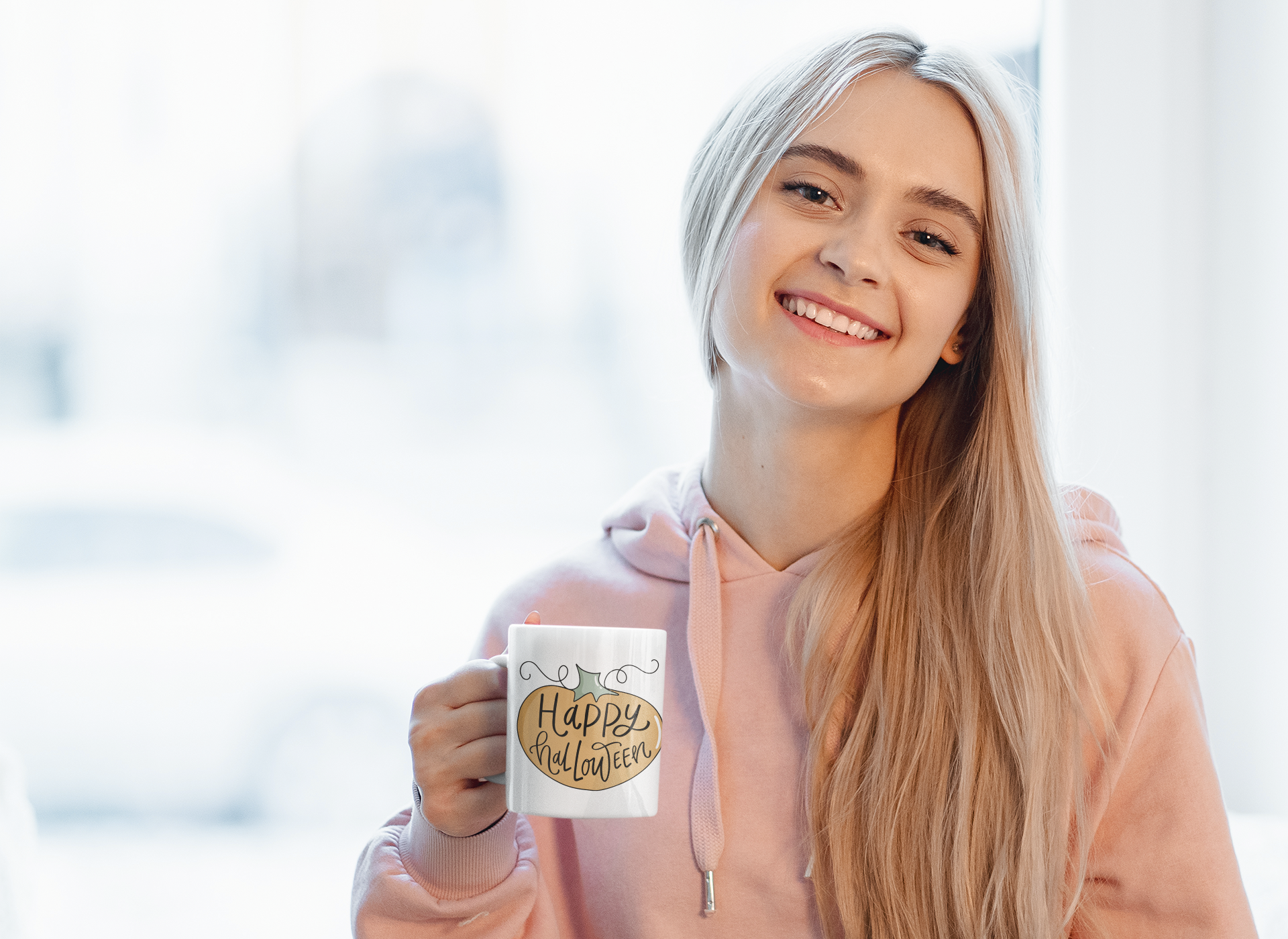 Happy Halloween Sublimation Mug Design HAndlettered Cute