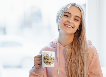 Happy Halloween Sublimation Mug Design HAndlettered Cute