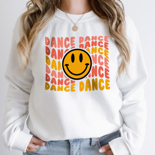 Dance Dance Retro Happy Face Digital Download Design File