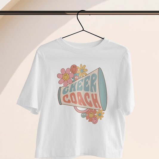 Cheer Coach Groovy PNG Digital Download Design File