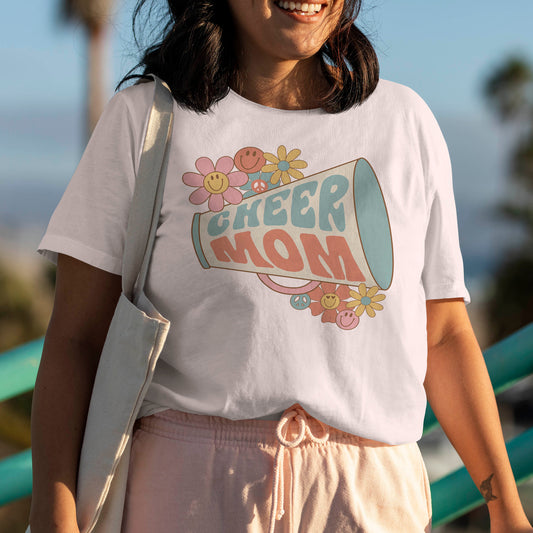 Cheer Mom Groovy PNG Digital Download Design File