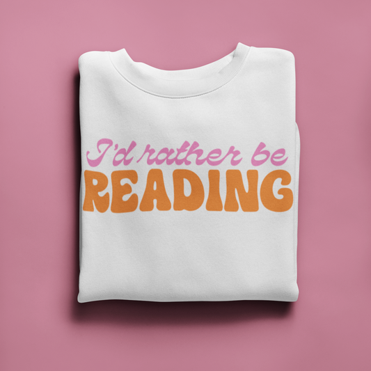 I'd Rather Be Reading SVG Digital Download Design File