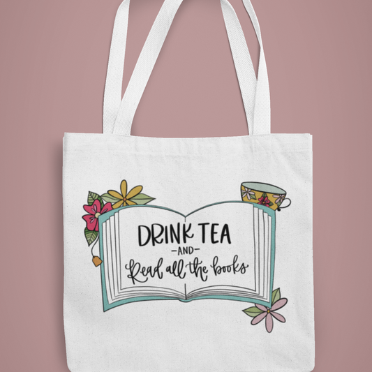 Drink Tea and Read All the Books PNG Digital Download Design File