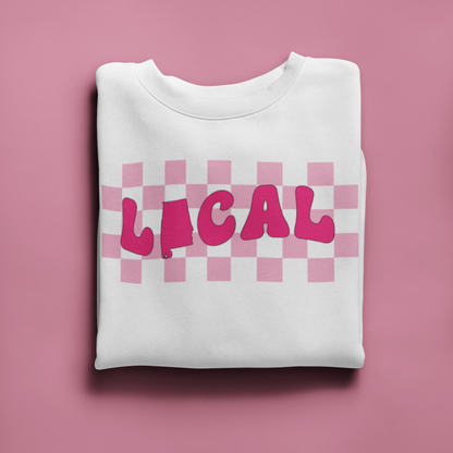 Local Alabama Retro Checkerboard Sweatshirt Design SVG DTF
