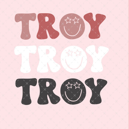 Troy Alabama Star Happy Face SVG Digital Download Design File