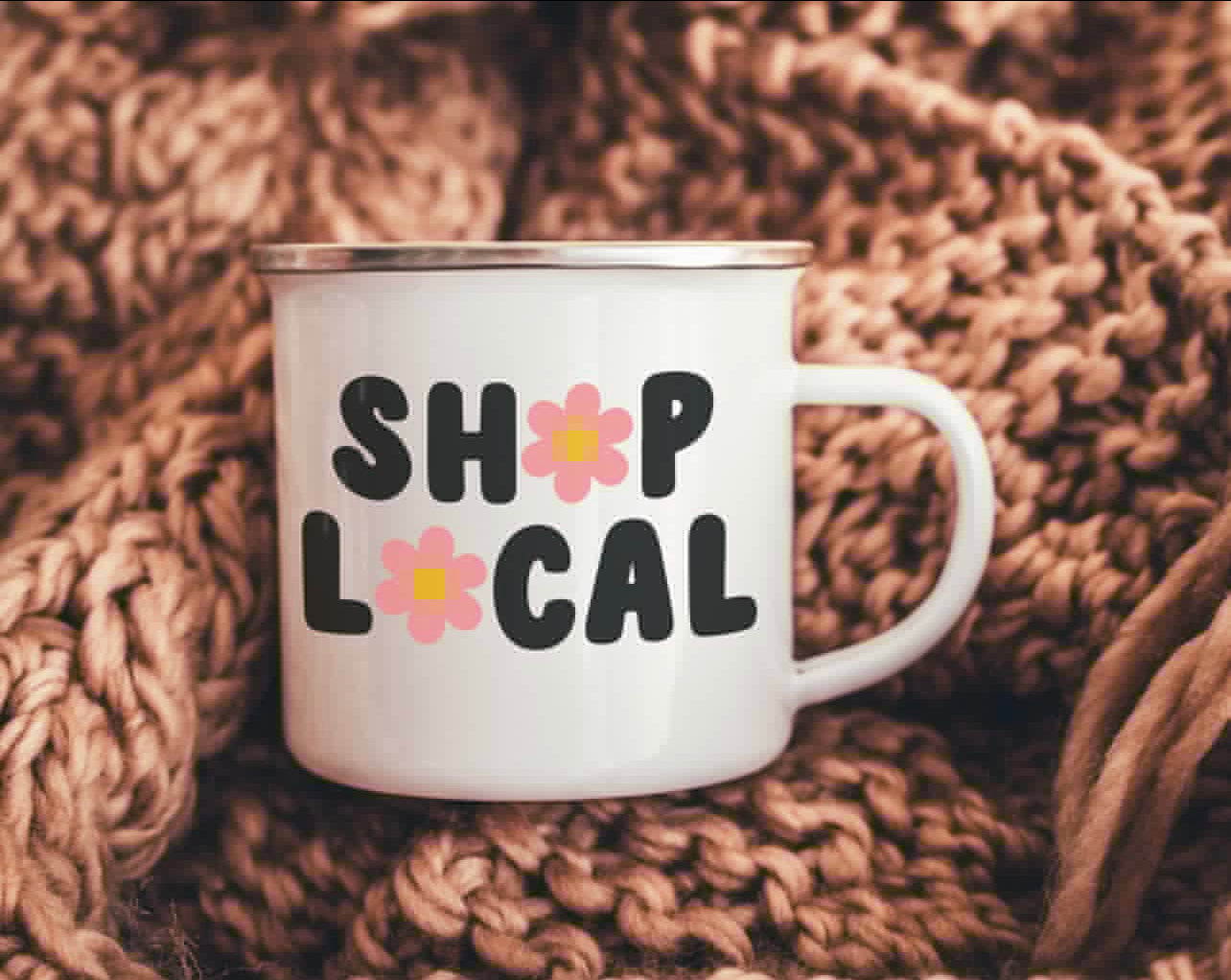 Shop Local Retro Flower SVG Digital Download Design File